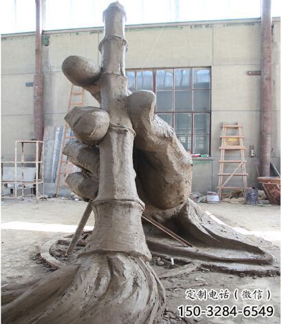 景區(qū)毛筆雕塑，鍍金歐式雕塑，鐵藝材質