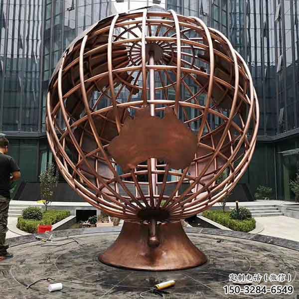 醫院地球儀雕塑，仿古景觀雕塑，仿古擺件