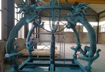 園林渾天儀雕塑，噴漆景觀雕塑，烤漆形式