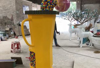 幼兒園茶壺雕塑，鐵藝文化雕塑，鑄造制作