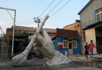 農村毛筆雕塑，鏤空景觀雕塑，抽象效果