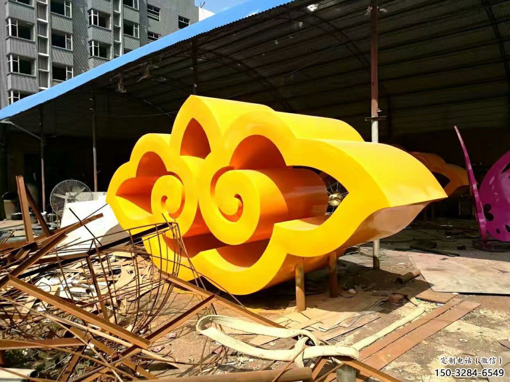 景觀館云朵雕塑，鍍銅景觀雕塑，鍍銅工藝