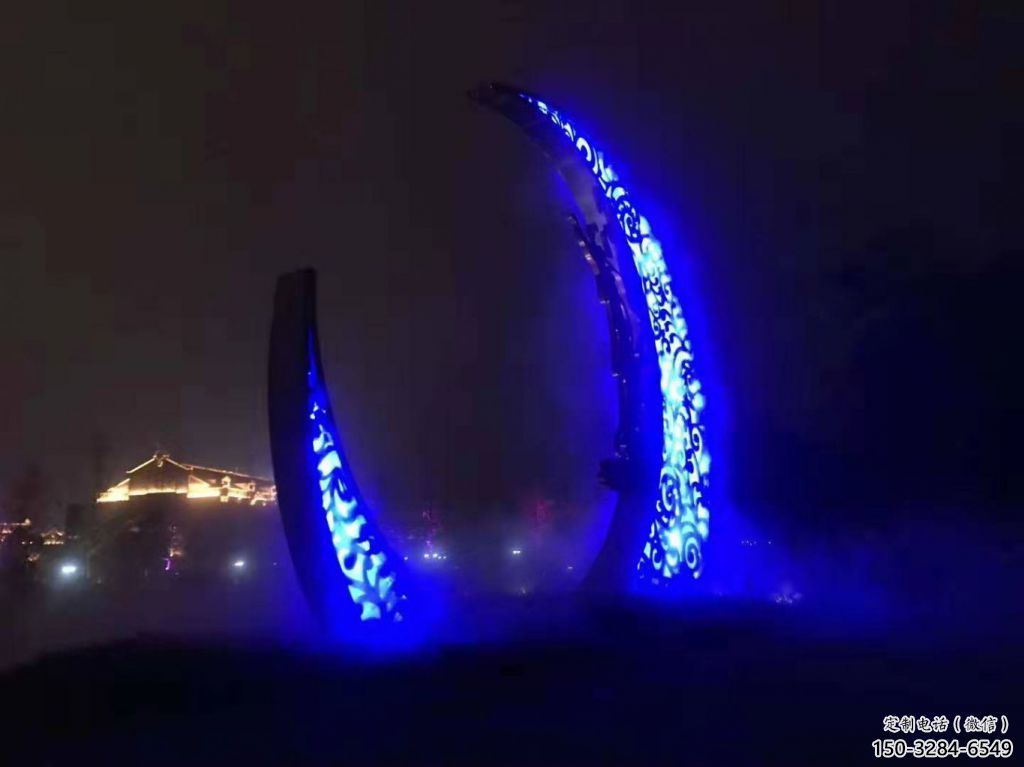 房地產月亮雕塑，仿古景觀雕塑，噴砂制造