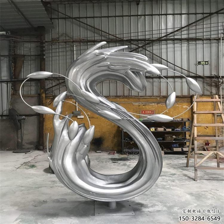 公園海浪雕塑，噴砂發(fā)光雕塑，鍛造工藝