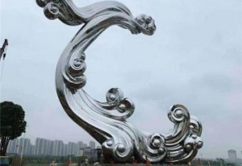 公園云朵雕塑，噴砂發光雕塑，鍛造工藝