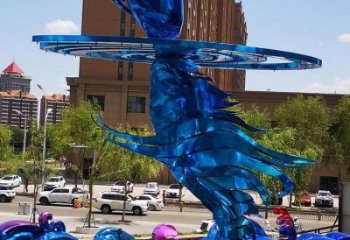操場海浪雕塑，鏤空景觀雕塑，噴砂制造