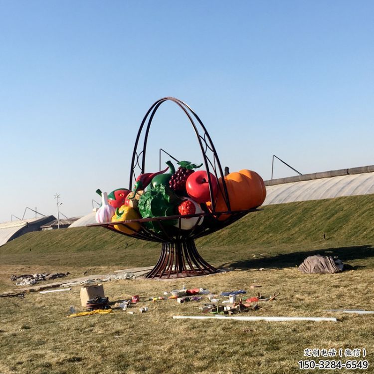 公園花籃雕塑，噴砂發光雕塑，鍛造工藝