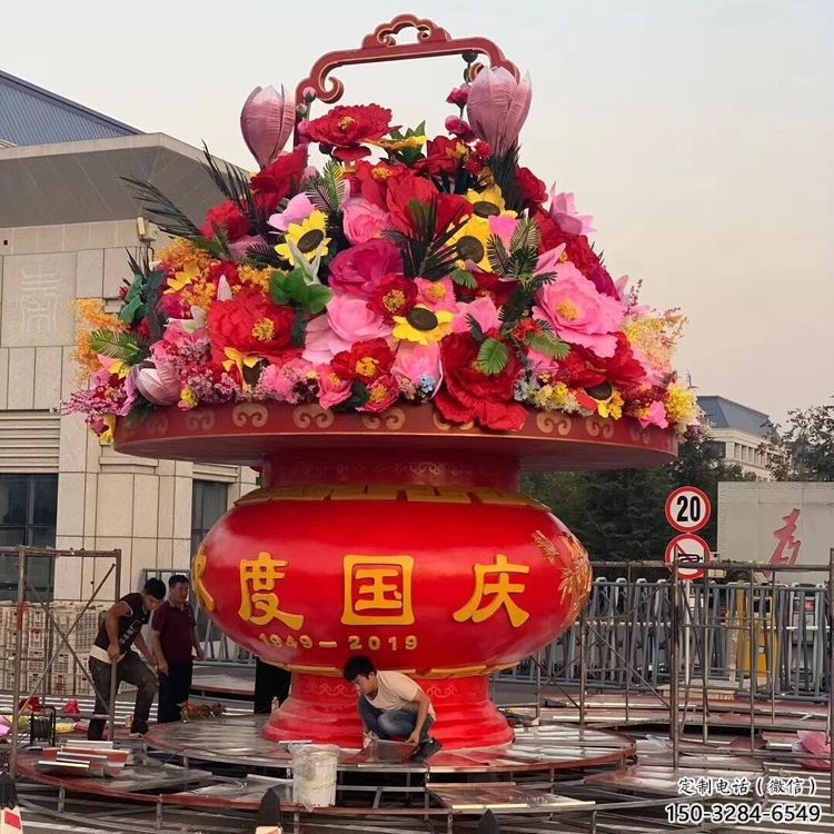 戶(hù)外花籃雕塑，仿真歐式雕塑，仿真工藝