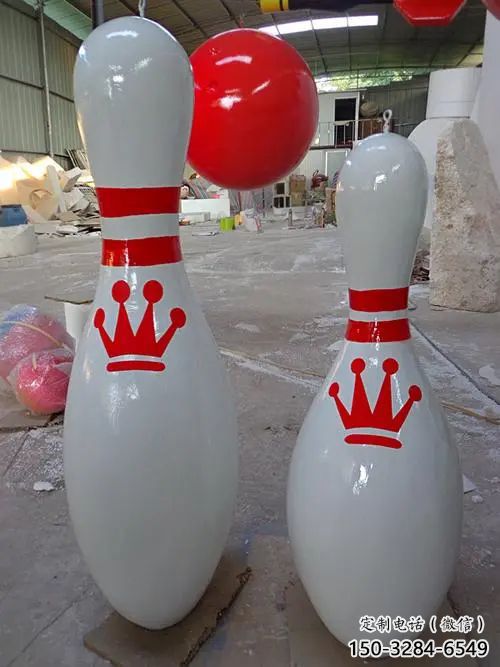 室內保齡球雕塑，拉絲景觀雕塑，抽象效果