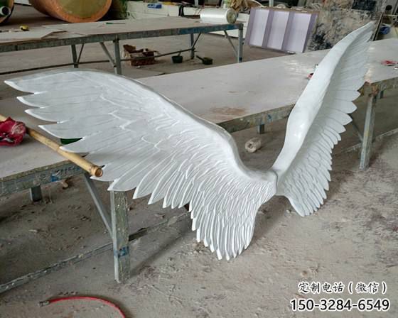 公園翅膀雕塑，噴砂發(fā)光雕塑，鍛造工藝