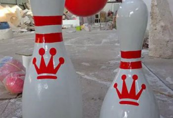 室內保齡球雕塑，拉絲景觀雕塑，抽象效果