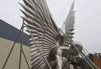 房地產翅膀雕塑，仿古景觀雕塑，噴砂制造