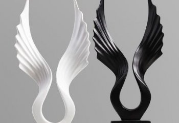 景區翅膀雕塑，公園歐式雕塑，鐵藝材質