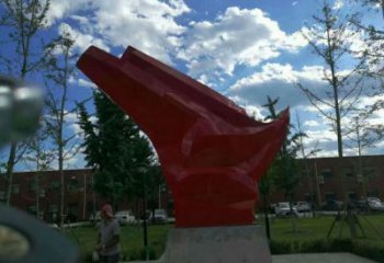 街頭旗幟雕塑，烤漆工藝，廣場公園擺放