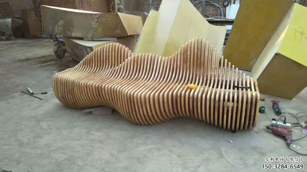 坐凳雕塑，抽象景觀雕塑，廣場(chǎng)擺件