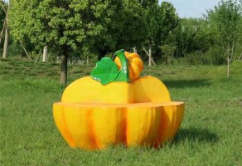 街道坐凳雕塑，彩繪景觀雕塑，水果主題效果