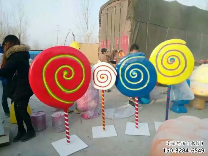 酒店糖果雕塑 景觀美陳小品 現代雕塑