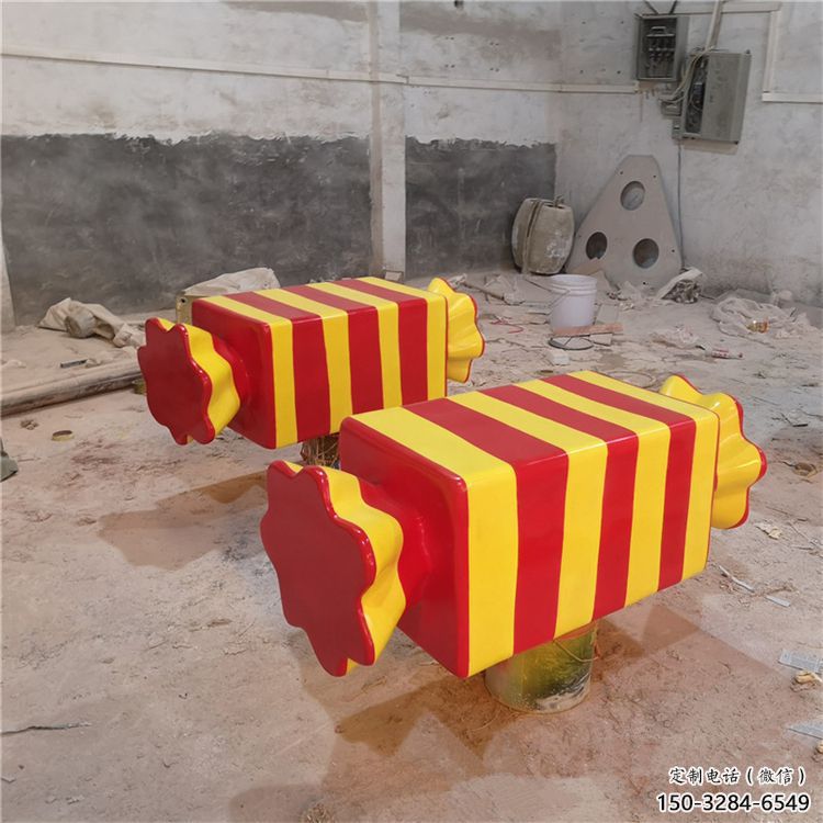 糖果雕塑 景觀美陳小品 噴漆雕塑