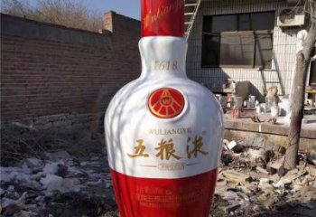 城市酒瓶雕塑，網格公園雕塑，彩繪效果