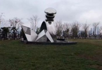 農(nóng)村戒指雕塑 抽象藝術(shù)擺件 烤漆雕塑