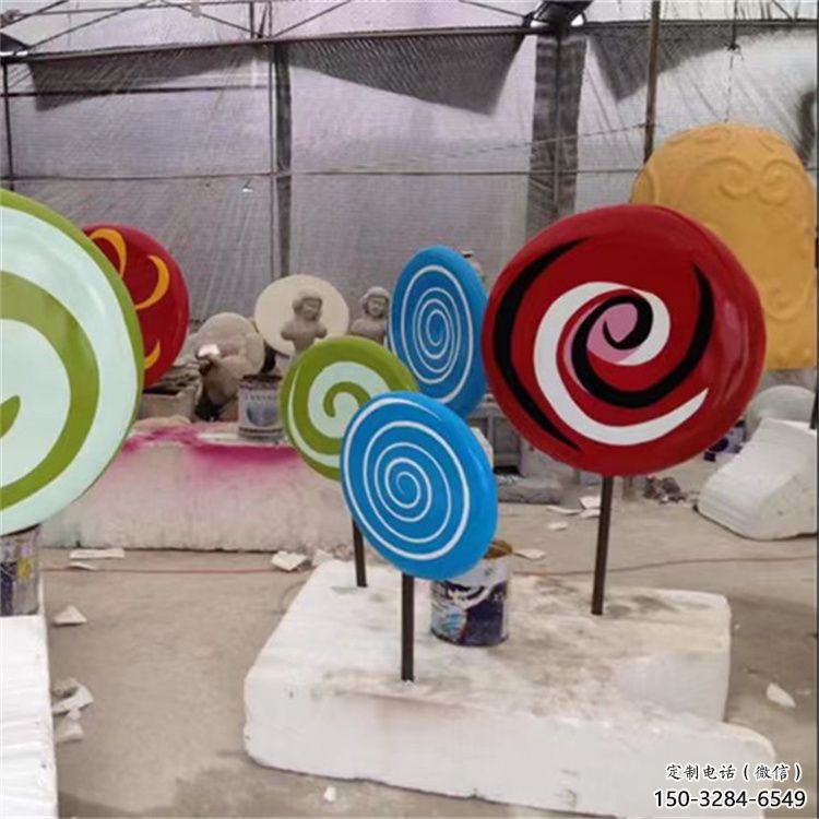 剪影棒棒糖雕塑 噴水園林小品 餐飲店雕塑