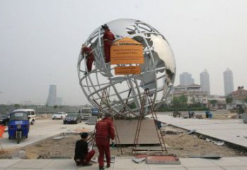 住宅小區地球雕塑 啞光景觀擺件 公園雕塑