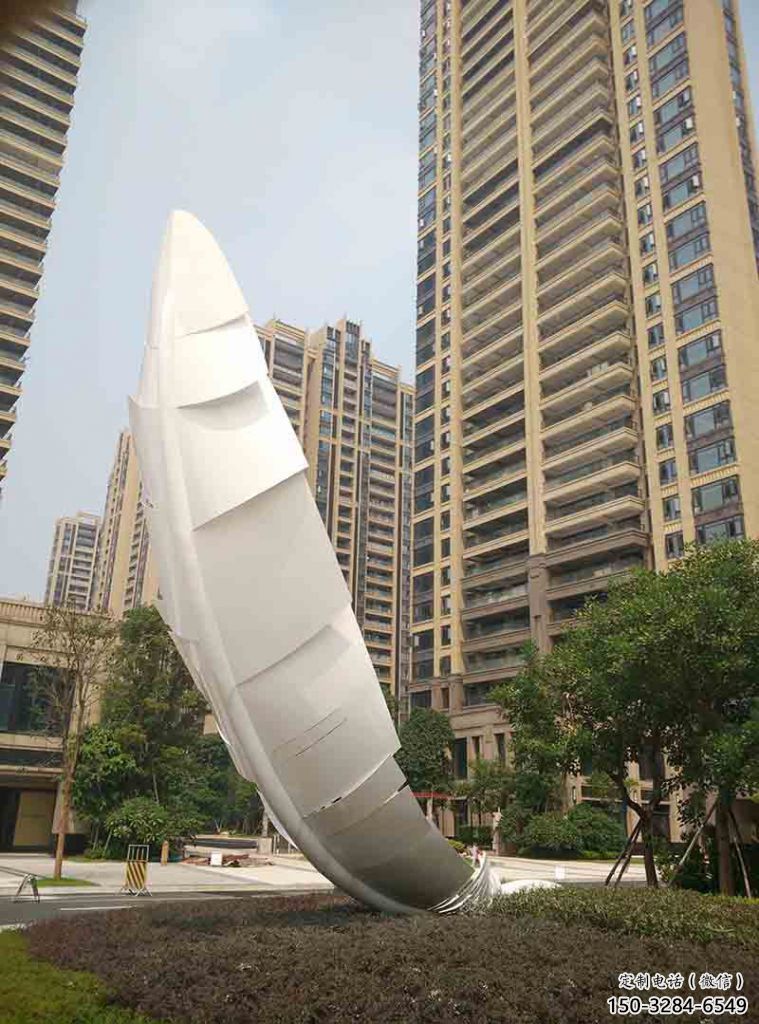 拉絲羽毛雕塑 大型別墅區(qū)小品 農(nóng)村雕塑