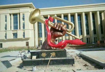 提供大型號角雕塑 門口創意雕塑 售樓處小品