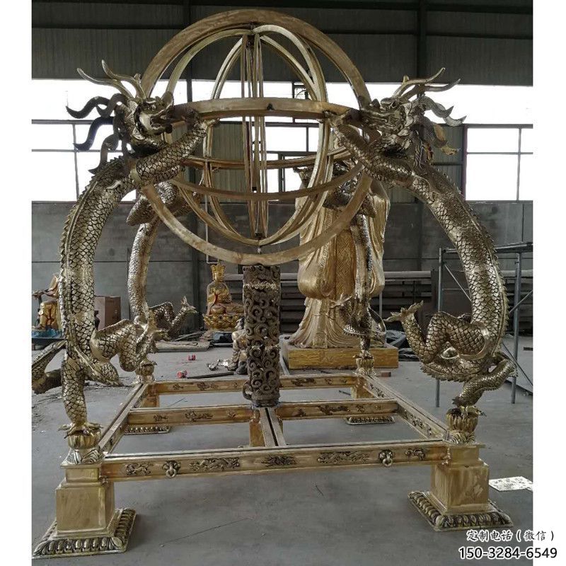 農(nóng)村地動(dòng)儀雕塑，鏤空景觀雕塑，抽象效果