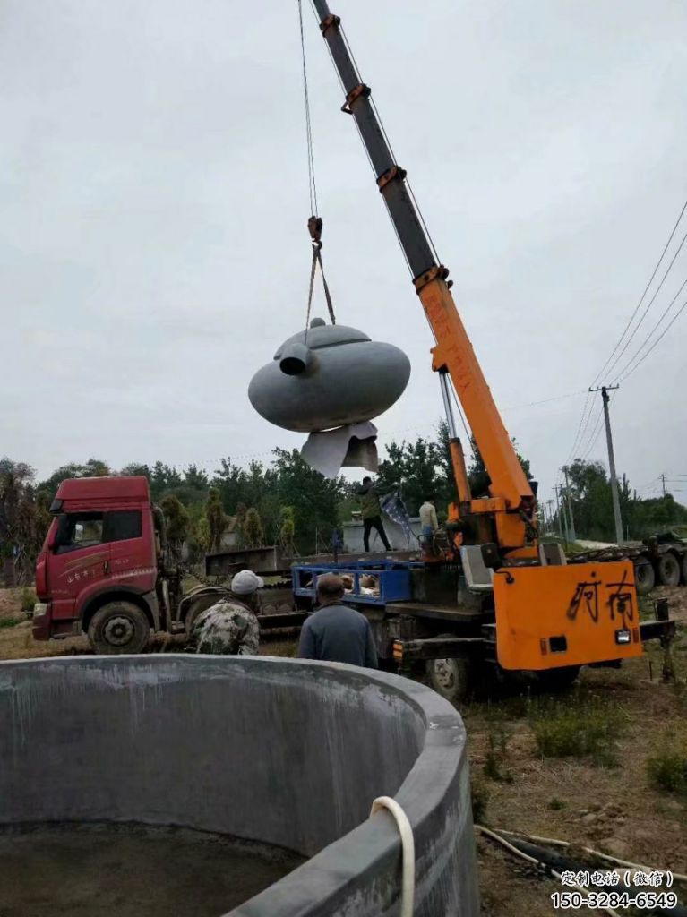 仿真懸壺雕塑 電鍍現代擺件 部隊雕塑