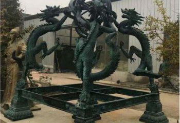 大型地動(dòng)儀雕塑，鍍銅景觀雕塑，鏡面工藝