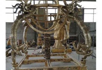 農(nóng)村地動(dòng)儀雕塑，鏤空景觀雕塑，抽象效果