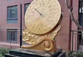 小區(qū)地動儀雕塑，拉絲景觀雕塑，抽象效果