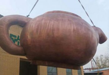 鑄銅懸壺雕塑 切面燈光擺件 政府雕塑