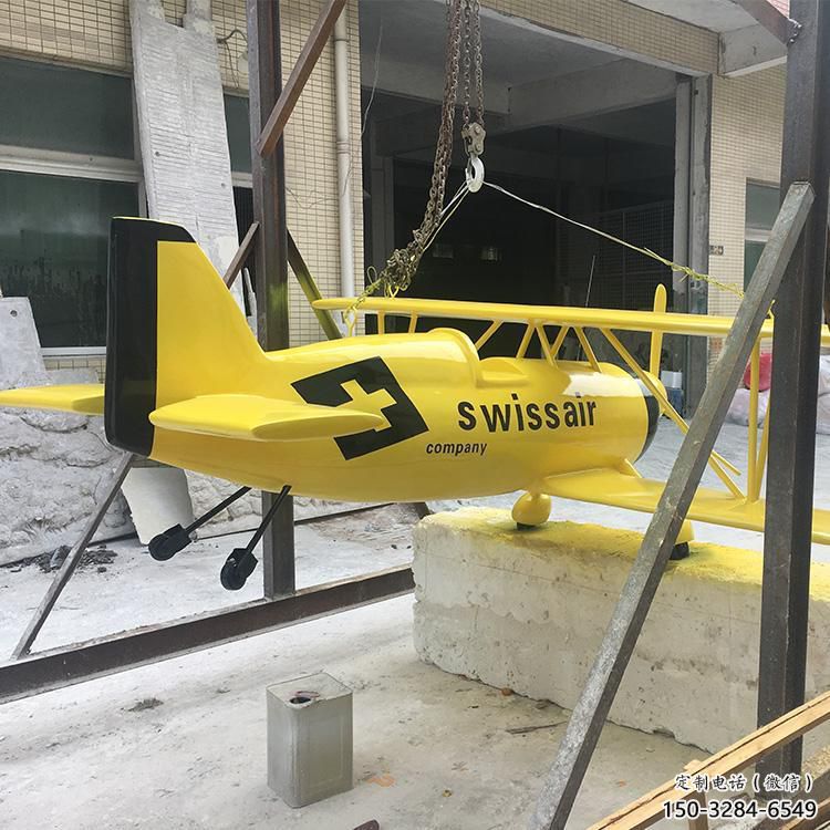 公園飛機雕塑 創意企業擺件 美陳雕塑