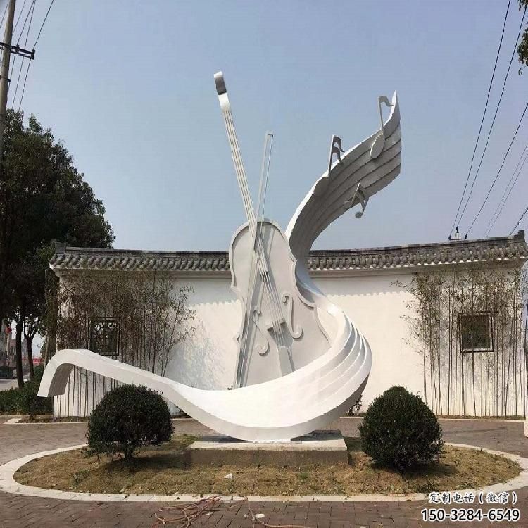 烤漆吉他雕塑 鋼管景觀小品 室內雕塑