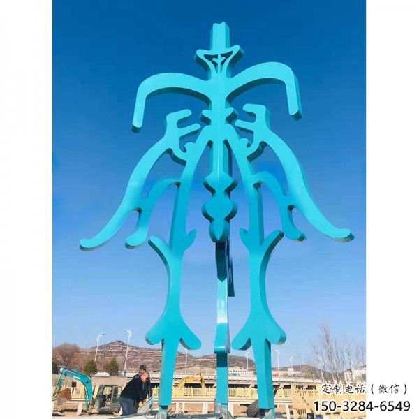 住宅小區(qū)漢字雕塑 啞光景觀擺件 公園雕塑