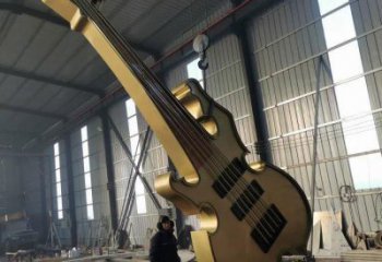 創(chuàng)意吉他雕塑 啞光景觀小品 公園雕塑