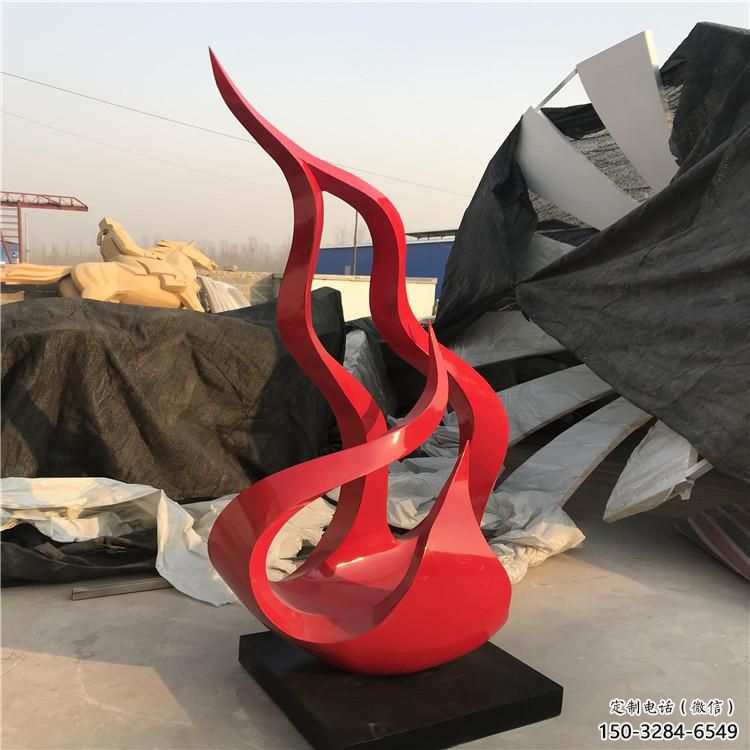 賓館火焰雕塑 烤漆大型擺件 歐式雕塑