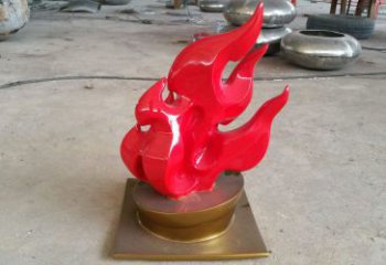 街道火焰雕塑 現(xiàn)代景觀擺件 彩繪雕塑