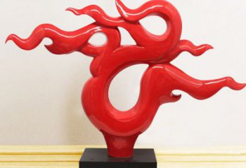 農(nóng)村火焰雕塑 抽象藝術(shù)擺件 烤漆雕塑