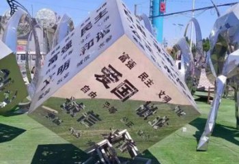 房地產積木雕塑 現代景觀擺件 幾何雕塑