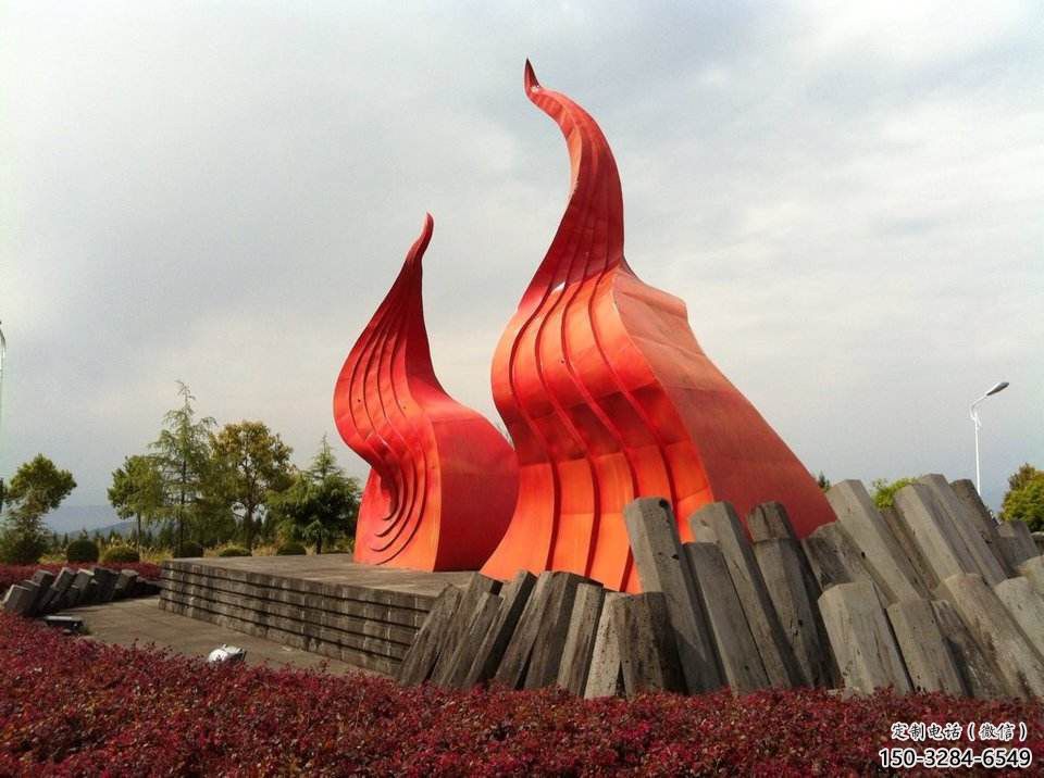 室內(nèi)火炬雕塑 仿真景觀擺件 大型雕塑