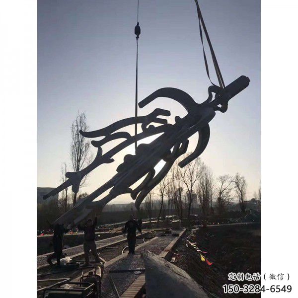 彩繪文字雕塑 懸空餐飲店擺件 街頭雕塑