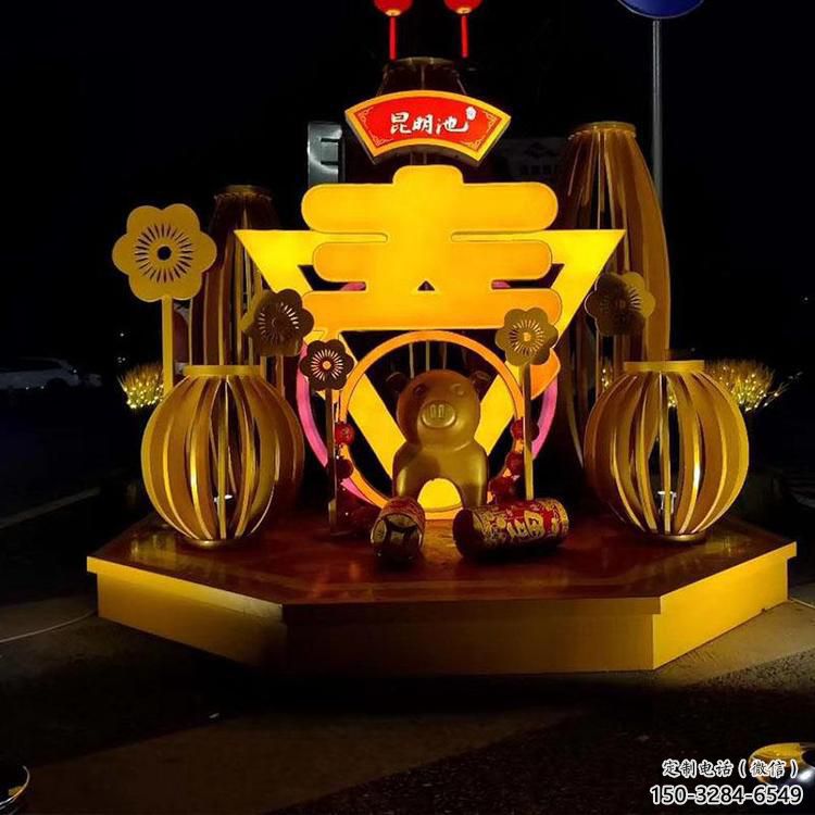 發光文字雕塑 歐式步行街小品 大型商場雕塑