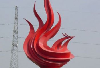街道火炬雕塑 現代景觀擺件 彩繪雕塑