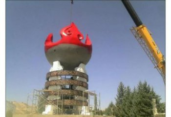 農(nóng)村火炬雕塑 抽象藝術(shù)擺件 烤漆雕塑