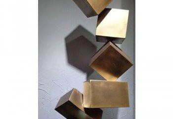 創(chuàng)意魔方雕塑 啞光景觀小品 公園雕塑