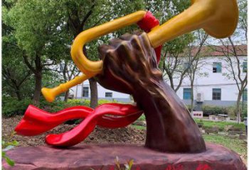 園林軍號雕塑 城市廣場雕塑 步行街擺件