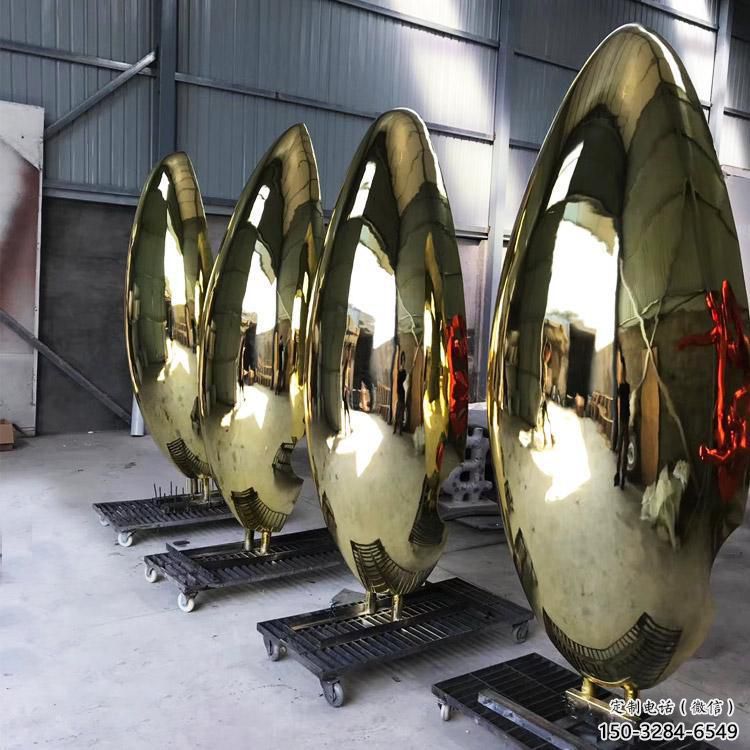 公園雞蛋雕塑 鏡面公園擺件 景觀雕塑